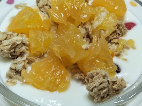 伊予柑たっぷり♪春ヨーグルト✿シリアルもね♡